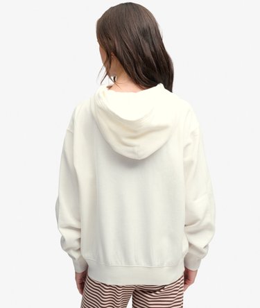 Whites Hoodie met rits Relaxed Pasvorm Image 9