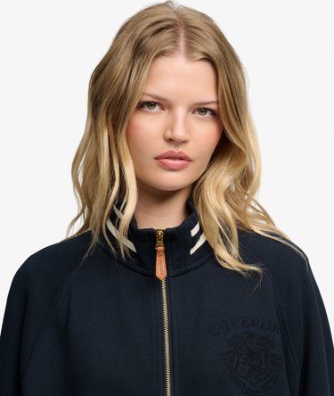 Crest Embroidered Track Top Oversized-Passform Image 4