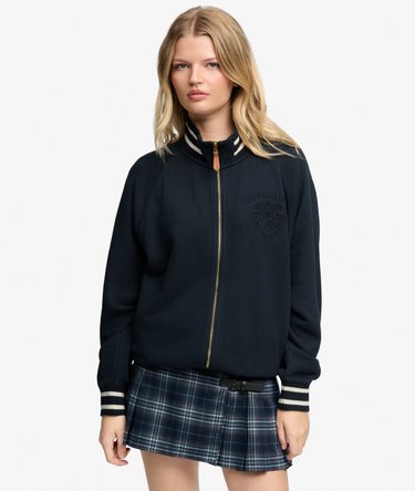 Crest Embroidered Track Top Oversized-Passform Image 2