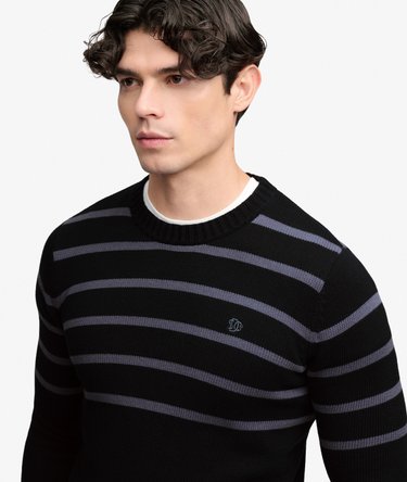 Pull Ray&eacute; en Coton Coupe Ajust&eacute;e Image 4