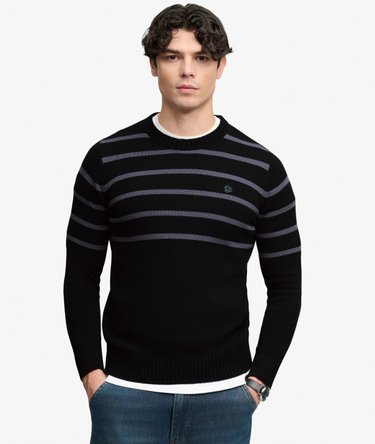 Pull Ray&eacute; en Coton Coupe Ajust&eacute;e Image 2