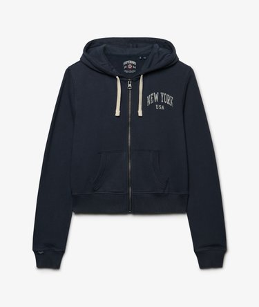 Athletic Essentials Kurze Kapuzenjacke mit lockerer Passform Image 7