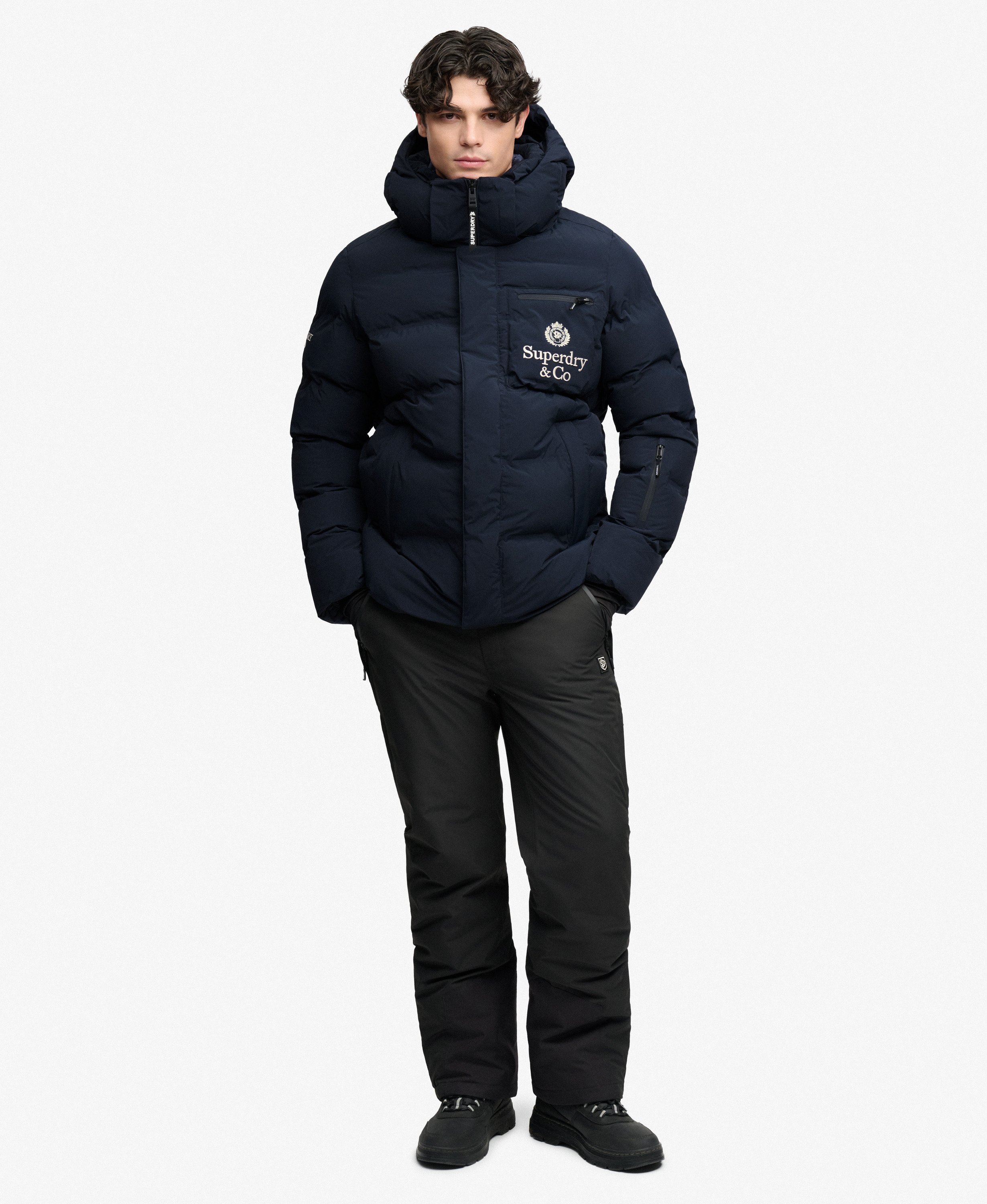 mens Ski Sports Padded Jacket in Eclipse Navy | Superdry US
