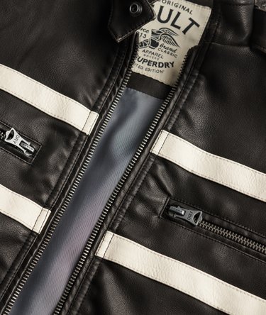 Moto Faux Leather Jacket Image 7