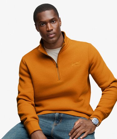 Sweatshirt Vintage Logo Demi-Zip Brod&eacute; Image 2