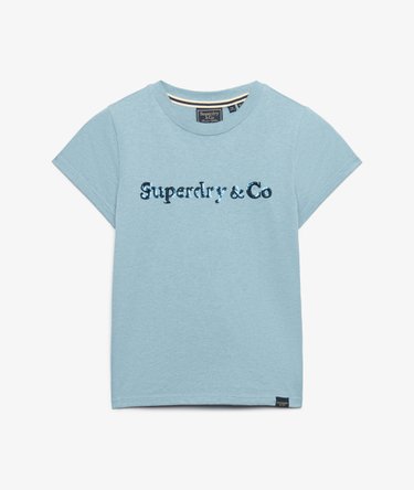 Company Logo Sequin T-shirt Slanke Pasvorm Image 6