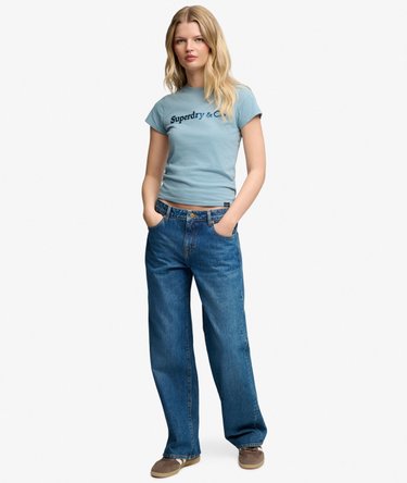 Company Logo Sequin T-shirt Slanke Pasvorm Image 3
