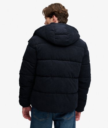 Premium Hooded Cord Puffer Jacket Image 7