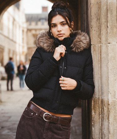 Veste Bomber Everest &agrave; Capuche Coupe Ajust&eacute;e Image 1