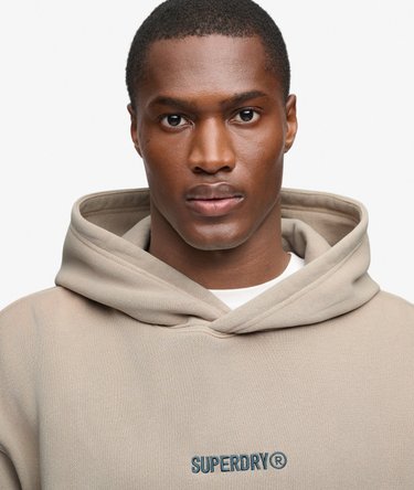 Sudadera de corte holgado con capucha y micrologotipo estampado Image 4