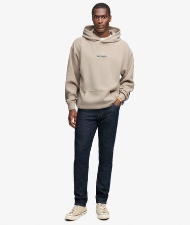 Sudadera de corte holgado con capucha y micrologotipo estampado Image 3