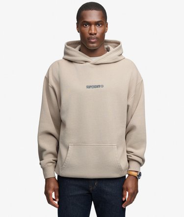 Sudadera de corte holgado con capucha y micrologotipo estampado Image 2