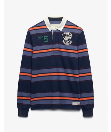 Polo de Rugby Double Emblem &agrave; Rayures Image 6