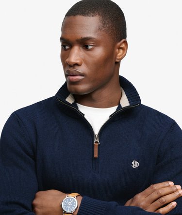 Cotton Classics Half-Zip Knitted Jumper Image 4