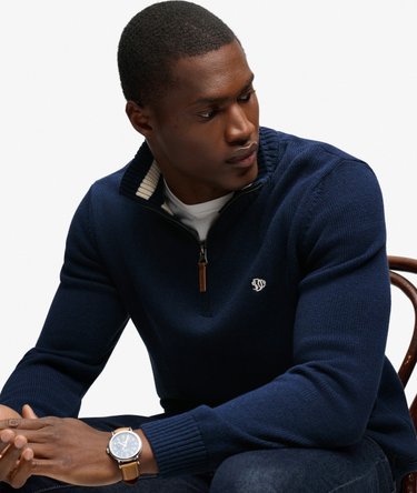 Cotton Classics Half-Zip Knitted Jumper Image 1