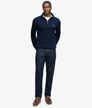 Cotton Classics Half-Zip Knitted Jumper Image 3