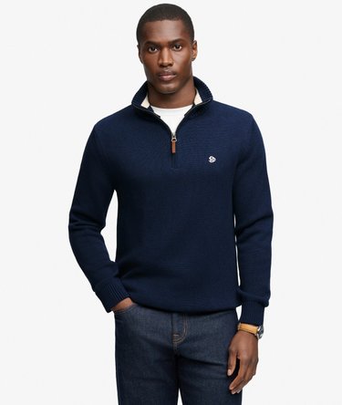 Cotton Classics Half-Zip Knitted Jumper Image 2