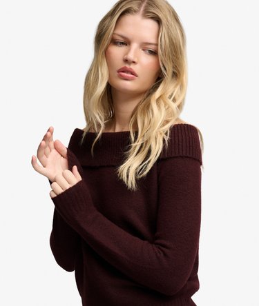 Pull Bardot Maille Coupe Ajust&eacute;e Image 1