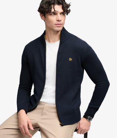 Maglione in Maglia di Cotone con Zip Image 1