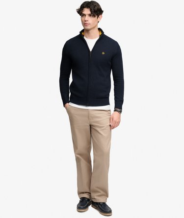 Maglione in Maglia di Cotone con Zip Image 3
