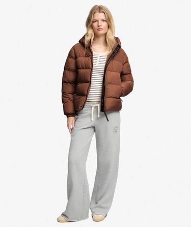 Hooded Sports Puffer Jacket Image 3