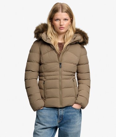 Fuji Gewatteerde Jas Met Capuchon En Imitatiebont Image 5