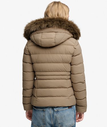 Fuji Gewatteerde Jas Met Capuchon En Imitatiebont Image 6