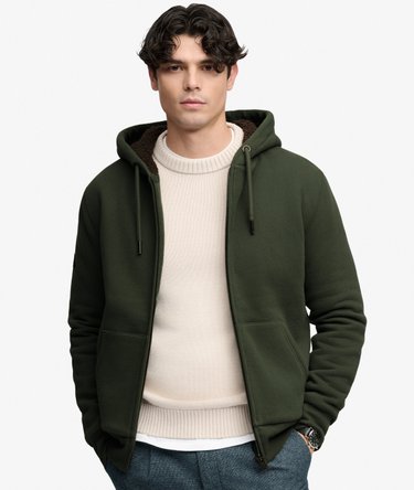 Sweat &agrave; capuche zipp&eacute; doubl&eacute; Borg Image 4