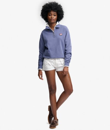 Athletic Essentials Sweatshirt met Kraag en Halve Rits Image 3