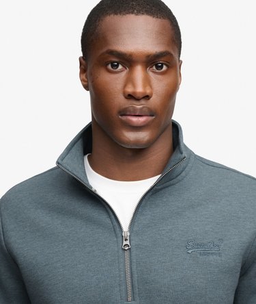 Vintage Logo Embroidered Half Zip Sweatshirt Image 4