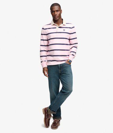 Polo Rugby Athletic Stripe coupe d&eacute;contract&eacute;e Image 3