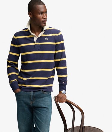Polo Rugby Athletic Stripe coupe d&eacute;contract&eacute;e Image 1