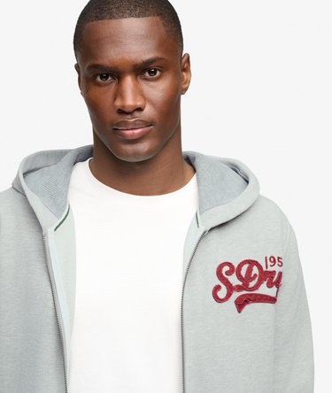 Heritage Applique Hoodie met rits Relaxed pasvorm Image 4