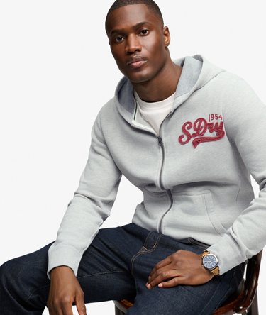 Heritage Applique Hoodie met rits Relaxed pasvorm Image 1
