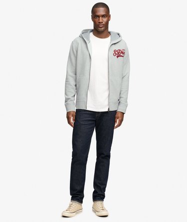 Heritage Applique Hoodie met rits Relaxed pasvorm Image 3