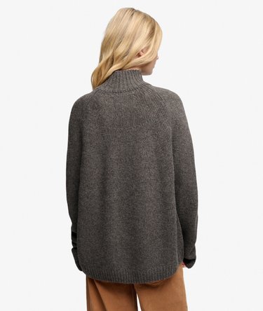 Pull Col Montant Maille Coupe D&eacute;contract&eacute;e Image 5