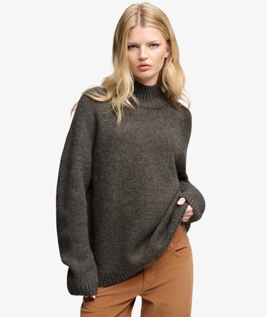 Pull Col Montant Maille Coupe D&eacute;contract&eacute;e Image 2