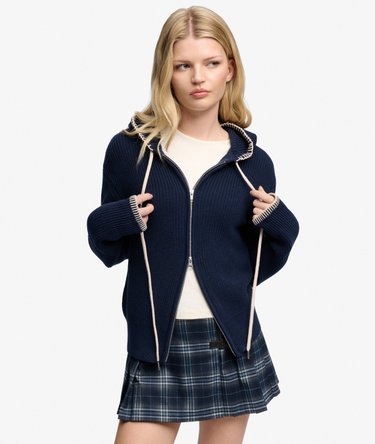 Sweat zipp&eacute; &agrave; capuche Big Chill Knit Komodo coupe d&eacute;contract&eacute;e Image 1