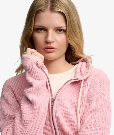 Sweat zipp&eacute; &agrave; capuche Big Chill Knit Komodo coupe d&eacute;contract&eacute;e Image 4