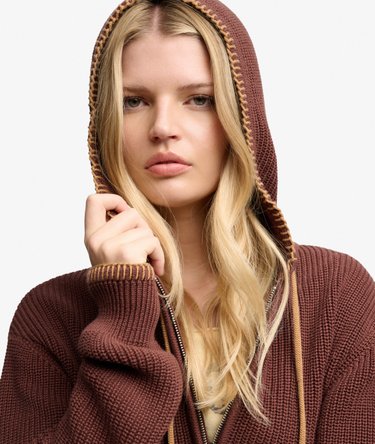 Sweat zipp&eacute; &agrave; capuche Big Chill Knit Komodo coupe d&eacute;contract&eacute;e Image 4