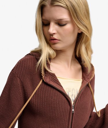 Sweat zipp&eacute; &agrave; capuche Big Chill Knit Komodo coupe d&eacute;contract&eacute;e Image 1