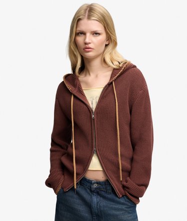 Sweat zipp&eacute; &agrave; capuche Big Chill Knit Komodo coupe d&eacute;contract&eacute;e Image 2