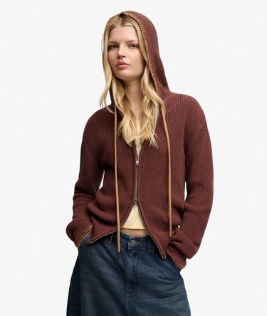 Sweat zipp&eacute; &agrave; capuche Big Chill Knit Komodo coupe d&eacute;contract&eacute;e Image 5