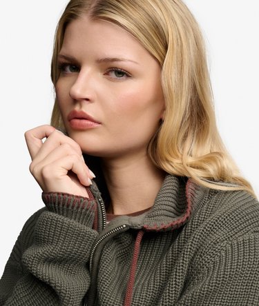 Sweat zipp&eacute; &agrave; capuche Big Chill Knit Komodo coupe d&eacute;contract&eacute;e Image 4