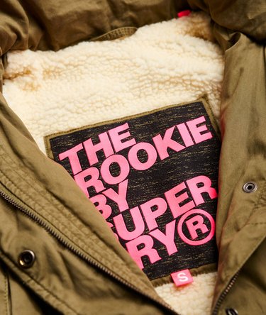 Faux Fur Hooded Rookie Military Parka Jacket Image 6