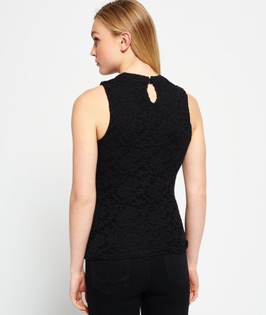 Top de encaje de cuello halter Image 4